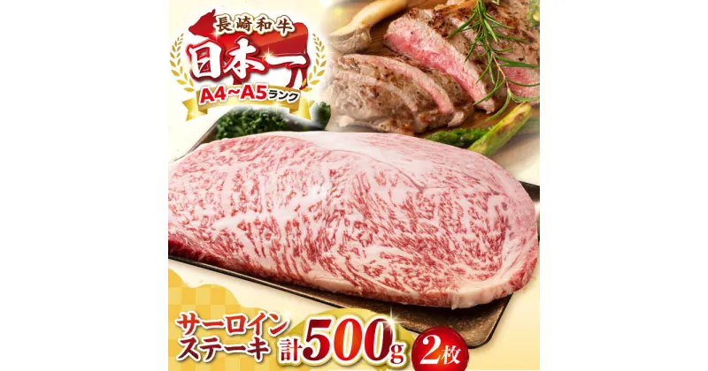 【ふるさと納税】【A4〜A5ランク】長崎和牛 サーロインステーキ 500g（250g×2枚）《壱岐市》【株式会社MEAT PLUS】 肉 牛肉 黒毛和牛 サーロイン ステーキ ご褒美 ギフト 贈答用 ご褒美 冷凍配送 A4 A5 [JGH024]