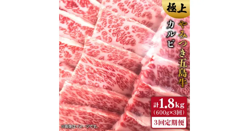 【ふるさと納税】【全3回定期便】五島牛 カルビ600g【肉のマルヒサ】 [PCV016]