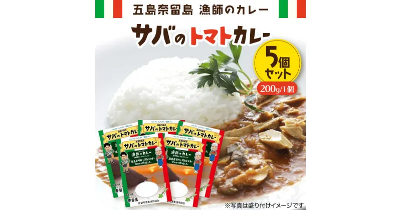 【ふるさと納税】 漁師 の カレー サバ の トマト カレー 5個 セット 常温 五島市 / 奈留町漁業協同組合 [PAT015]