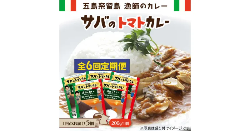 【ふるさと納税】【全6回定期便】 漁師 の カレー サバ の トマト カレー 5個 セット 常温 五島市 / 奈留町漁業協同組合 [PAT017]