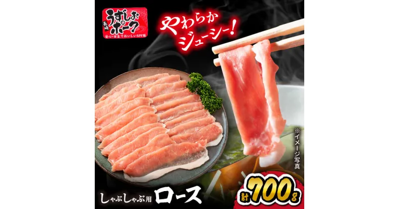 【ふるさと納税】【 訳あり 】長崎うずしおポーク ロース（ しゃぶしゃぶ 用）700g ＜スーパーウエスト＞ [CAG027] 長崎 西海 豚 ブタ 豚肉 ロース 便利 料理 やわらか ジューシー スライス 上品 ブランド豚 しゃぶしゃぶ 鍋 豚しゃぶ