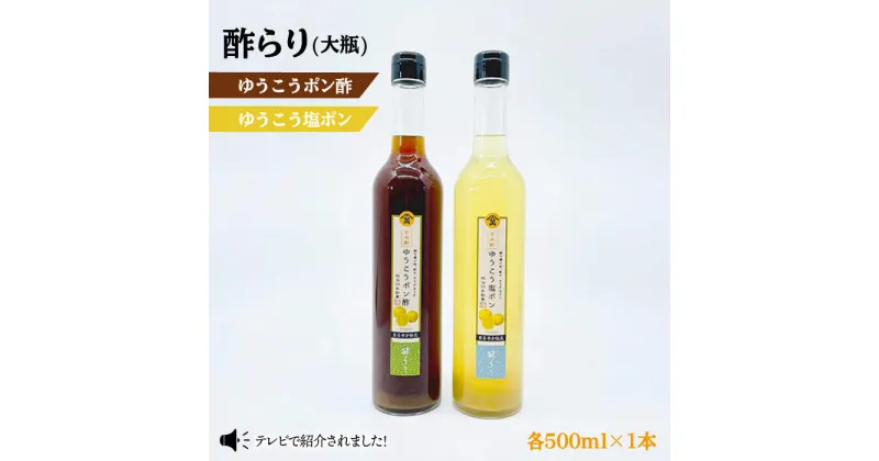 【ふるさと納税】【酢らり】ゆうこうポン酢＆塩ポン 大瓶2本セット＜川添酢造＞ [CDN037]