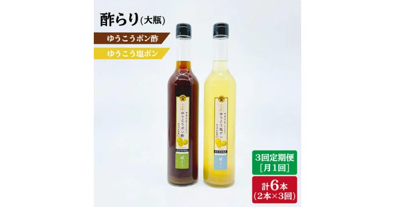 【ふるさと納税】【3回定期便】酢らりゆうこうポン酢＆塩ポン 総計6本＜川添酢造＞ [CDN038]