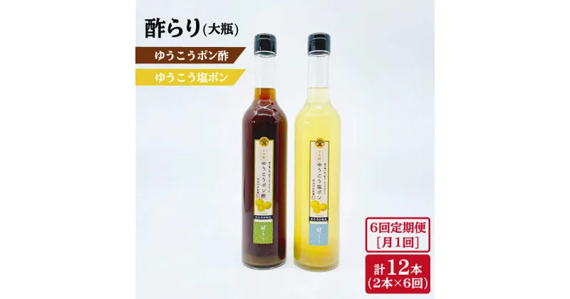 【ふるさと納税】【6回定期便】酢らりゆうこうポン酢＆塩ポン 総計12本＜川添酢造＞ [CDN039]