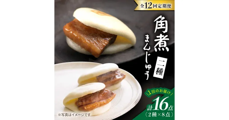 【ふるさと納税】【12回 定期便 】【春の角煮まん祭】 角煮まんじゅう 8個＆ 大とろ角煮まんじゅう 8個＜岩崎本舗＞ [CFE034] 長崎 お土産 角煮まん 角煮 ご当地グルメ 贈答 ギフト プレゼント 冷凍 セット 詰め合わせ