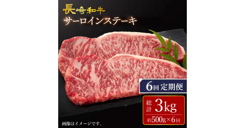 【ふるさと納税】【訳あり】【6回定期便】 長崎和牛 サーロイン ステーキ 約500g（2枚） 【大西海ファーム食肉加工センター】 [CEK180]