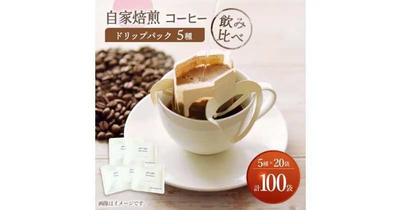 【ふるさと納税】【飲み比べ】 ドリップバック 自家焙煎 コーヒー 100袋（5種類×20袋） ＜giko coffee＞ [CFK010]