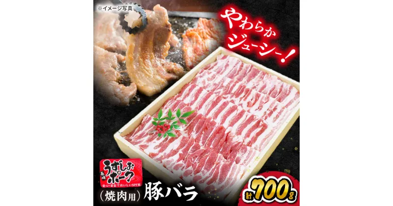 【ふるさと納税】【 訳あり 】長崎うずしおポーク バラ （ 焼肉 用）700g＜スーパーウエスト＞ [CAG019] 長崎 西海 豚 ブタ 豚肉 バラ 便利 料理 やわらか ジューシー 上品 ブランド豚 焼き肉 焼肉 BBQ