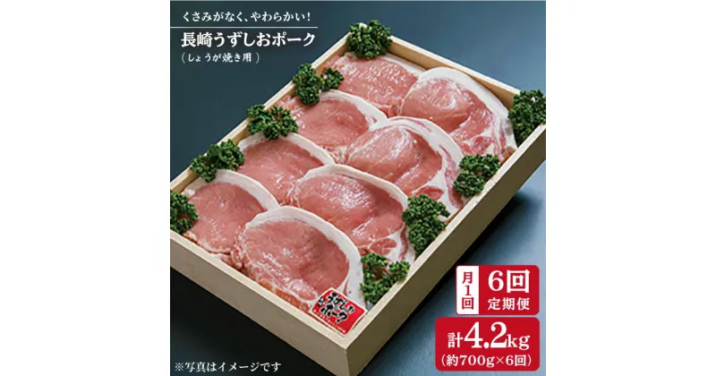 【ふるさと納税】【訳あり】【月1回700g×6回定期便】長崎うずしおポーク（生姜焼き用）＜スーパーウエスト＞