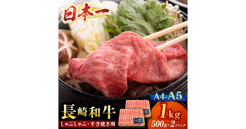 【ふるさと納税】【厳選部位】 【A4～A5】長崎和牛サーロインしゃぶしゃぶすき焼き用　1kg（500g×2p）＜株式会社MEAT PLUS＞[CFT009]長崎 西海 肉 食品 肉類 国産 九州産 牛肉 すきやき すき焼き ブランド牛 和牛 牛 日本一 贈答 ギフト 贈り物