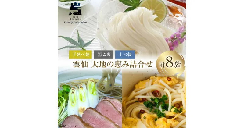 【ふるさと納税】雲仙大地の恵み詰合せ （素麺・うどん3種類） [コロニーエンタープライズ 長崎県 雲仙市 item1250]