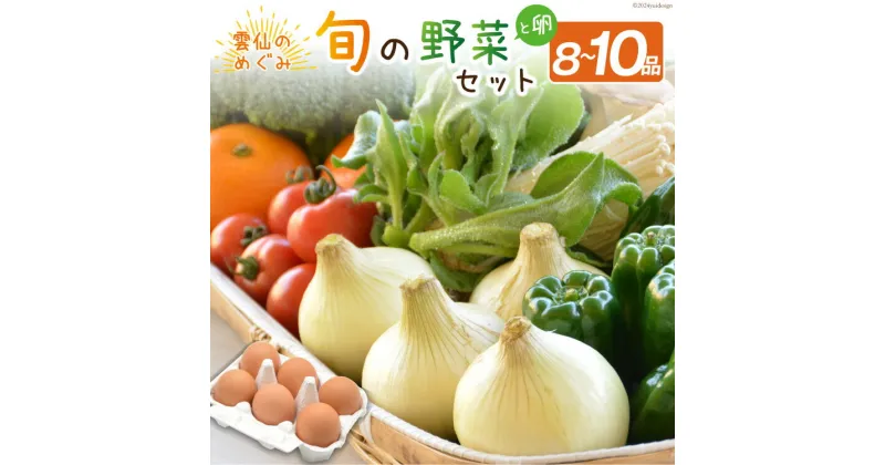 【ふるさと納税】雲仙のめぐみ 旬の野菜セット (S)【卵6個付き】 8〜10品目セット [長崎県農産品流通 長崎県 雲仙市 item1572] 野菜 野菜セット フルーツ 果物 くだもの 卵 たまご