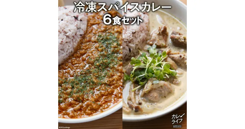 【ふるさと納税】冷凍 スパイスカレー 6食 セット [カレーライフ 長崎県 雲仙市 item1727] カレー キーマ グリーン チキン ポーク 詰め合わせ 食べ比べ 定期便