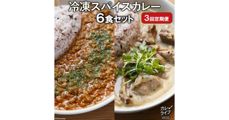 【ふるさと納税】3回 定期便 冷凍 スパイスカレー 6食 セット [カレーライフ 長崎県 雲仙市 item1728] カレー キーマ グリーン チキン ポーク 詰め合わせ 食べ比べ