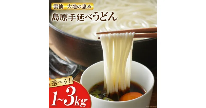 【ふるさと納税】 うどん 選べる内容量 島原手延べうどん 1〜3kg [コロニーエンタープライズ 長崎県 雲仙市 item1261] 乾麺 手延べうどん 手延うどん 麺 1kg 2kg 3kg レビューキャンペーン