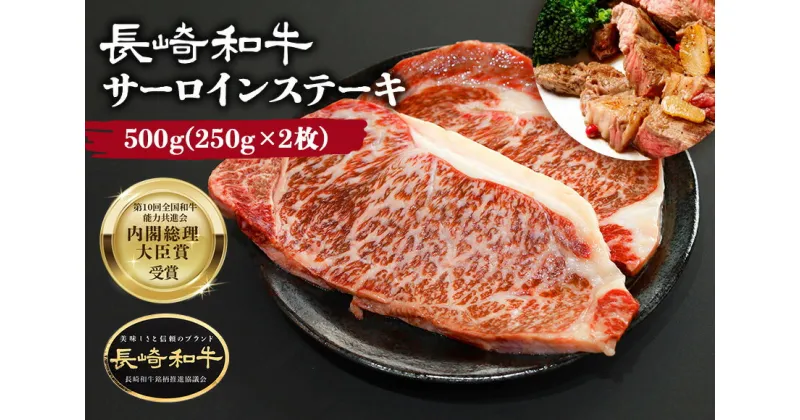 【ふるさと納税】長崎和牛 サーロイン ステーキ 250g×2 計500g [サンクスラボ 長崎県 雲仙市 item1338] ステーキ 和牛 牛肉 国産