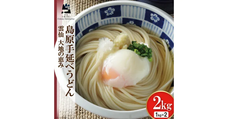 【ふるさと納税】島原手延べうどん 1kg×2箱 計2kg [コロニーエンタープライズ 長崎県 雲仙市 item1268] 麺 うどん 手延 島原