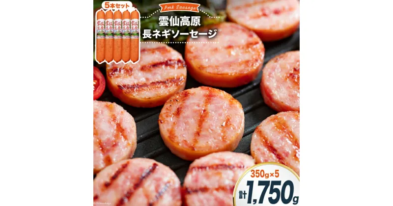 【ふるさと納税】ソーセージ 雲仙高原 長ネギソーセージ 350g 5本 セット [長崎県農産品流通 長崎県 雲仙市 item1898] ボロニアソーセージ 雲仙 ハム