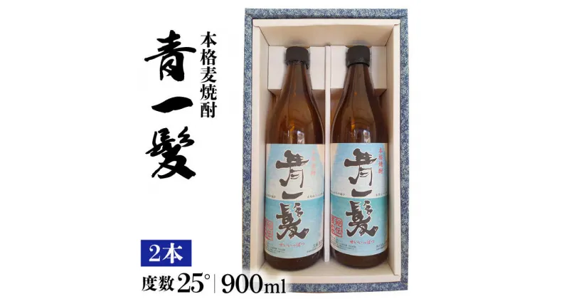 【ふるさと納税】【10/28値上げ予定】本格 麦焼酎 青一髪 25° 900ml×2本 化粧箱入 / 焼酎 酒 お酒 ギフト プレゼント 贈り物 / 南島原市 / 久保酒造場 [SAY004]