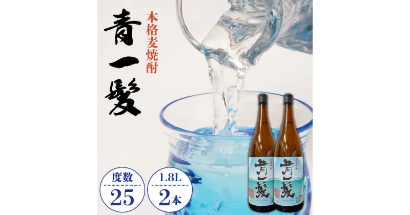 【ふるさと納税】【10/28値上げ予定】本格麦焼酎 青一髪 25° 1.8L×2本 / 焼酎 麦焼酎 酒 お酒 アルコール おさけ ギフト プレゼント 贈り物 / 南島原市 / 久保酒造場 [SAY006]