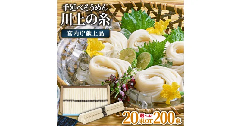 【ふるさと納税】【宮内庁献上品】島原手延べそうめん 川上の糸 1kg or 10kg 化粧箱入 / そうめん 素麺 麺 乾麺 めん 島原そうめん 手延べそうめん / 南島原市 / 川上製麺 [SCM029]