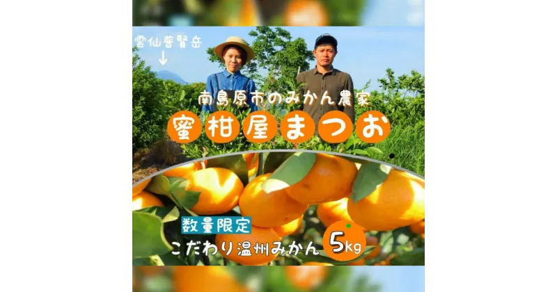 【ふるさと納税】【10/28値上げ予定】【2024年10月下旬〜発送】温州みかん 5kg / みかん ミカン 蜜柑 フルーツ 果物 / 南島原市 / 蜜柑屋まつお [SCQ001]