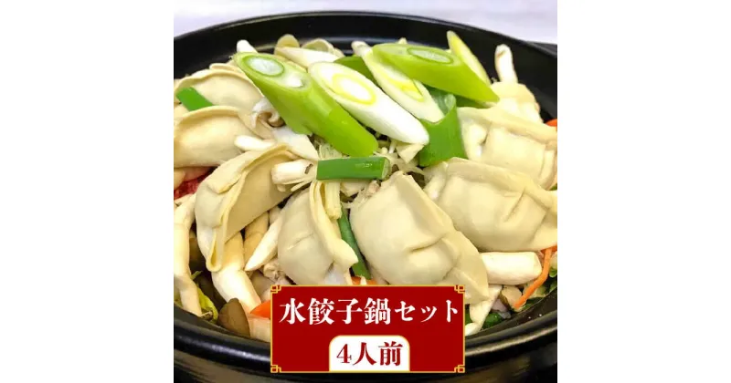 【ふるさと納税】【10/28値上げ予定】【須川屋台道場】水餃子 鍋 セット 4人前 / 餃子 ぎょうざ 冷凍 中華麺 豚肉 だし / 南島原市 / はなぶさ [SCN010]