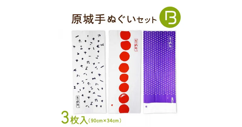 【ふるさと納税】【10/28値上げ予定】【 世界遺産 】原城跡 シリーズ 原城 手ぬぐい おすすめ 3点 Bセット / ハンカチ ギフト プレゼント 贈り物 / 南島原市 / 大嶌染工場 [SDP002]