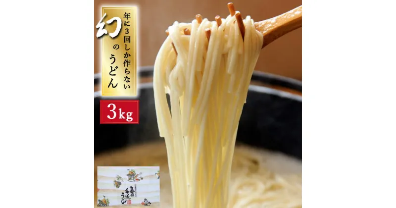 【ふるさと納税】【10/28値上げ予定】【年に3回しか作らない】幻の うどん 3kg / 麺 乾麺 / 南島原市 / 宮崎製麺所 [SDN006]