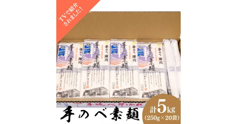 【ふるさと納税】【10/28値上げ予定】【手のべ陣川】 島原 手延べそうめん 5kg / SC-55 / 袋入 そうめん 素麺 麺 乾麺 / 南島原市 / ながいけ [SCH018]