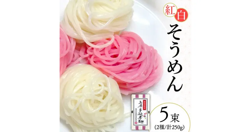 【ふるさと納税】【10/28値上げ予定】島原手延紅白素麺 250g / そうめん 素麺 乾麺 常温 ギフト プレゼント 贈り物 / 南島原市 / 島原手延素麺組合連絡協議会 [SAN005]