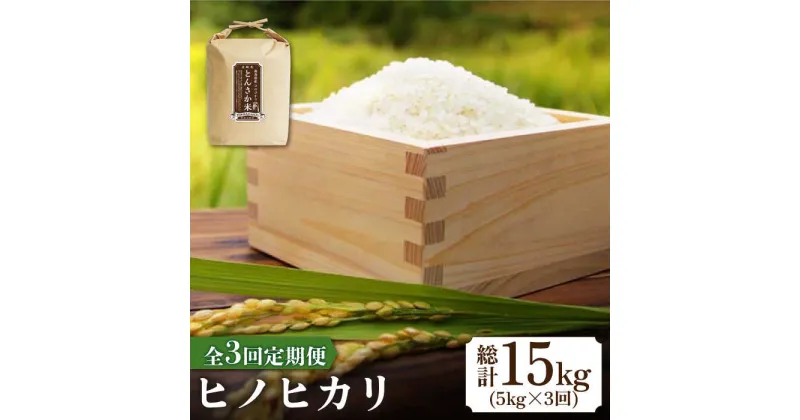 【ふるさと納税】【10/28値上げ予定】【南島原市産ヒノヒカリ】とんさか米 5kg×3回 定期便 / 米 ヒノヒカリ / 南島原市 / 林田米穀店 [SCO008]