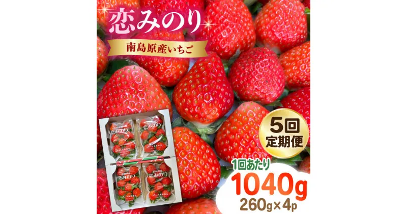 【ふるさと納税】【10/28値上げ予定】【2025年1月〜発送】【5回定期便】南島原産いちご 「恋みのり」約260g×4P / いちご イチゴ 苺 いちご定期便 フルーツ ふるーつ 果物 くだもの 定期便 フルーツ定期便 / 南島原市 / あゆみfarm[SFF004]