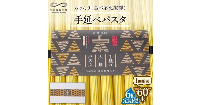 【ふるさと納税】【10/28値上げ予定】【6回定期便】手延べ太麺パスタ 3kg (50g×60束) / スパゲッティ 麺 乾麺 / 南島原市 / 池田製麺工房[SDA076]