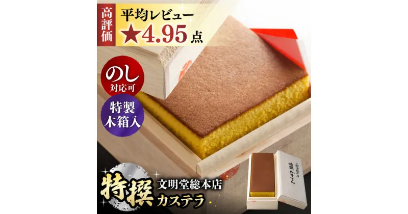 【ふるさと納税】【最速発送】【木箱入り】特撰カステラ 580g 長与町/文明堂総本店 [EAK001] カステラ 長崎 贈答 ギフト デザート 熨斗 人気 常温 かすてら ざらめ ザラメ お取り寄せ 文明堂 スピード 最短 最速 発送