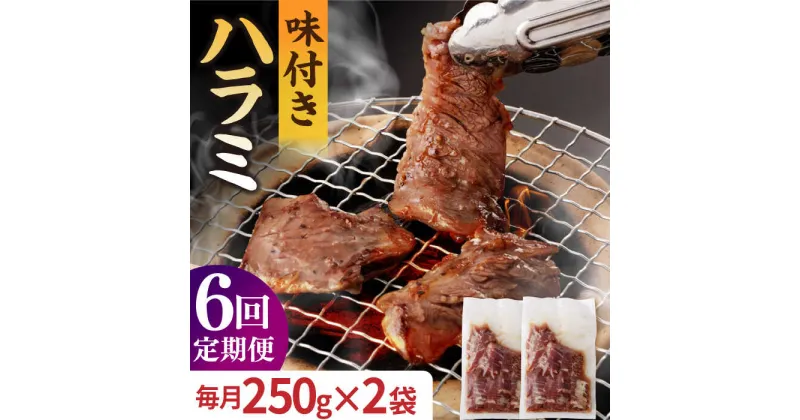 【ふるさと納税】【6回定期便】【塩だれ】九州産和牛 ハラミ 毎月250g×2袋（計3kg） 長与町/岩永ホルモン [EAX160] ハラミ はらみ 国産 焼肉 肉 国産 こくさん サガリ 小分け 味付き 冷凍 焼き肉 やきにく 九州 定期便 ていきびん