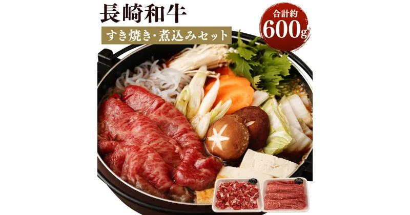 【ふるさと納税】長崎和牛 すき焼き・煮込みセット 合計約600g 約300g×各1パック 2種類 セット 和牛 お肉 牛肉 すき焼き 国産 長崎県産 九州産 赤身 冷凍 送料無料