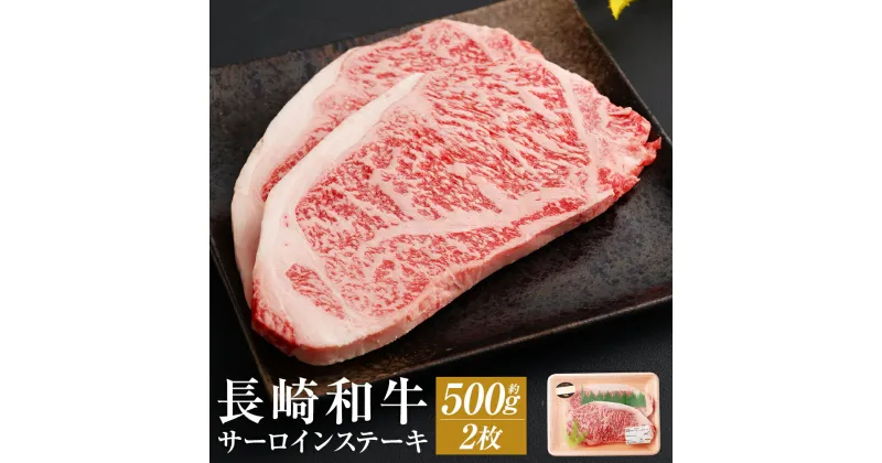 【ふるさと納税】長崎和牛 サーロインステーキ 2枚 約500g 和牛 お肉 牛肉 ステーキ サーロイン 長崎県産 九州産 国産 冷凍 送料無料