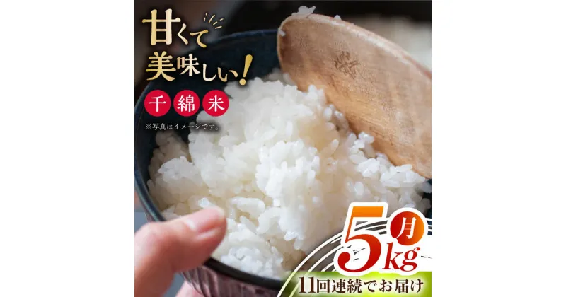 【ふるさと納税】【全11回定期便】令和6年度産 千綿米 【5kg×11回】お米 米 白米 ふっくら ツヤツヤ 甘い 国産 5kg [BAT006]