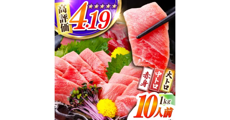 【ふるさと納税】長崎県産 本マグロ「大トロ・中トロ・赤身」詰め合わせ (総量1kg) マグロ 本マグロ まぐろ 鮪 中トロ 大トロ 赤身 冷凍 セット ブロック 東彼杵町/大村湾漁業協同組合 [BAK014]