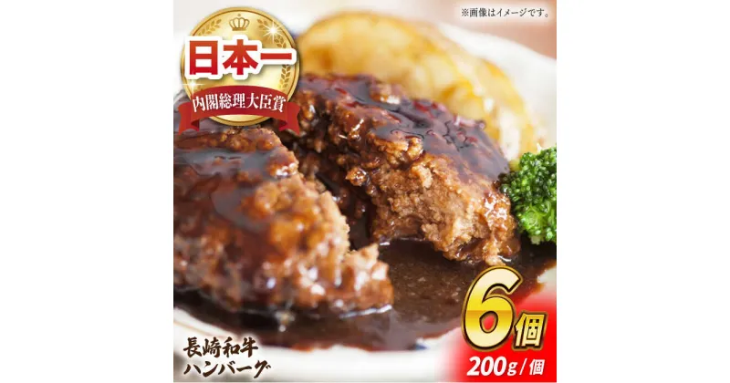 【ふるさと納税】長崎和牛 100％ ハンバーグ (200g×6個) 肉 お肉 牛肉 赤身 和牛 東彼杵町/黒牛 [BBU011]