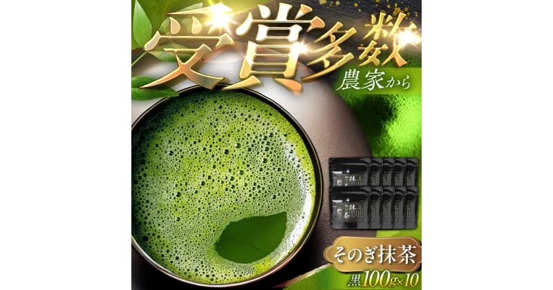 【ふるさと納税】【TVで紹介！】最上級茶葉使用 そのぎ抹茶 計1kg (100g×10袋) 茶 お茶 抹茶 抹茶パウダー 抹茶 粉末 緑茶 抹茶スイーツ まっちゃ 東彼杵町/FORTHEES [BBY003]