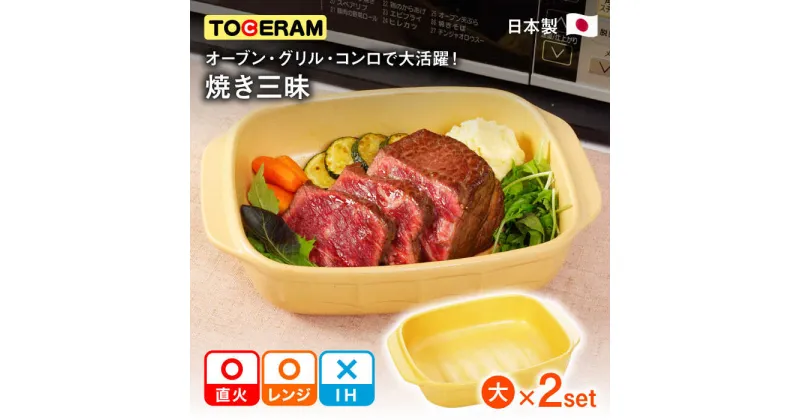 【ふるさと納税】【直火対応】焼き三昧 深型プレート (大) 2個セット キッチン用品 食器 調理器具 耐熱皿 グリルプレート 東彼杵町/トーセラム [BAO051]