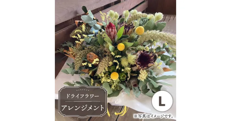 【ふるさと納税】【木造駅舎にあるお花屋さん】ドライフラワーアレンジメント L【ミドリブ】/花 インテリア 雑貨 ギフト 贈答 母の日 にも [BBR019]