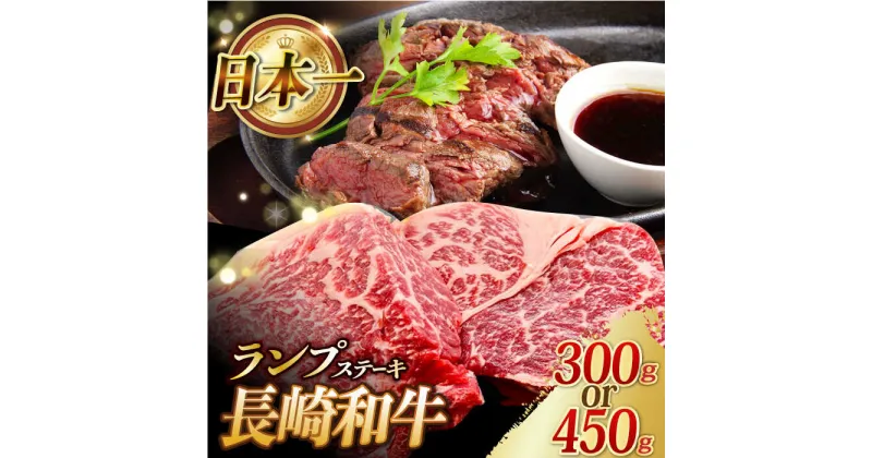 【ふるさと納税】＜内容量が選べる＞長崎和牛 ランプステーキ 300g or 450g / 肉 牛肉 ランプ らんぷ ステーキ 赤身 / 東彼杵町 / 黒牛 [BBU079]