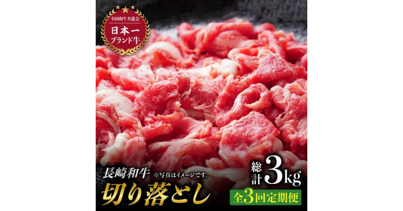 【ふるさと納税】【3回定期便】最高級和牛切り落とし (500g×2) 計3kg 和牛 牛肉 赤身 すき焼き しゃぶしゃぶ 霜降り 切り落とし 切落し 小分け 東彼杵町/有限会社大川ストアー[BAJ048]