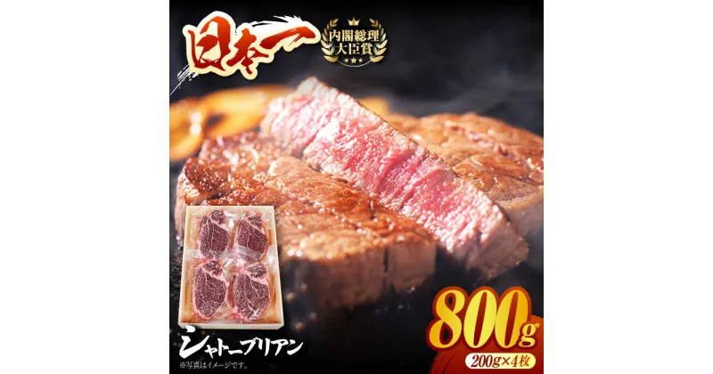 【ふるさと納税】長崎和牛 シャトーブリアン ステーキ用 (200g×4) 計 800g ヒレステーキ ヒレ フィレ ステーキ肉 大人気 希少部位 東彼杵町/有限会社大川ストアー [BAJ087]