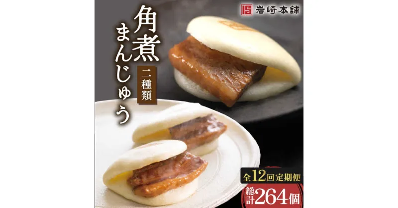 【ふるさと納税】【12回定期便】角煮 まんじゅう (12個)＆ 大とろ 角煮 まんじゅう(10個) 総計264個 / 角煮まん 角煮 肉まん ギフト 贈答用 肉 豚 グルメ おやつ おつまみ おかず 取り寄せ 贈答用 朝食 ランチ【株式会社岩崎食品】 [OCT028]