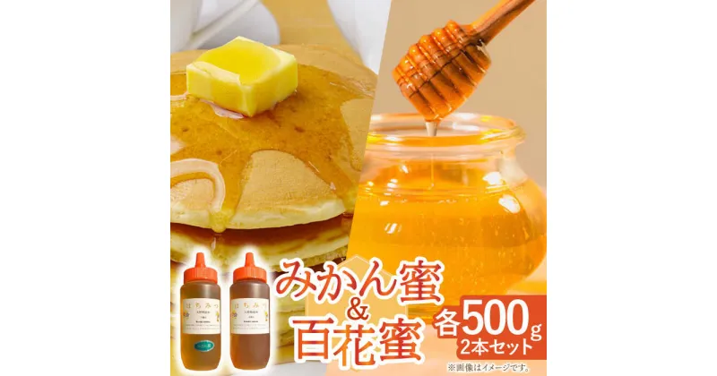 【ふるさと納税】はちみつ 百花蜜500g ＆ みかん蜜500g【小佐々養蜂場】[OCY005] / 蜂蜜 国産 とんがり容器 長崎県 ハチミツ ハニー 朝食 コーヒー スイーツ 砂糖 調味料 簡単保存 常温 花 蜜蜂 甘い 養蜂 純粋はちみつ ピュアハニー ボトル すっきり 手軽 贈答 ギフト 国産